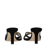 Jimmy Choo Black Leather Platform Sandals
