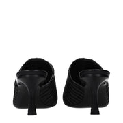 Jimmy Choo Black Leather Mid Heel Pumps