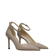 Jimmy Choo Gray Leather High Heel Pumps