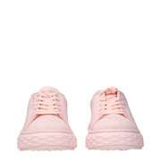 Jimmy Choo Pink Fabric Platform Sneakers
