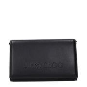Jimmy Choo Black Leather Clutch Bag