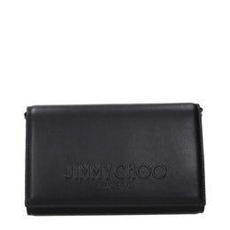 Jimmy Choo Black Leather Clutch Bag