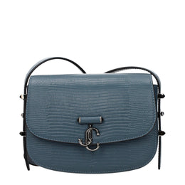 Jimmy Choo Blue Leather Shoulder Bag