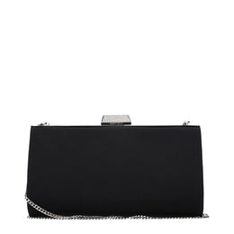 Jimmy Choo Black Satin Clutch Bag
