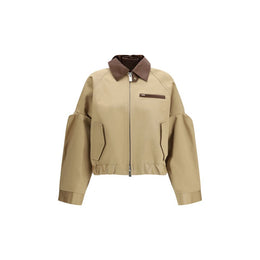 Sacai Beige Cotton Bomber