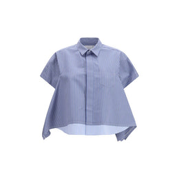 Sacai Blue Cotton Shortsleeve Shirt
