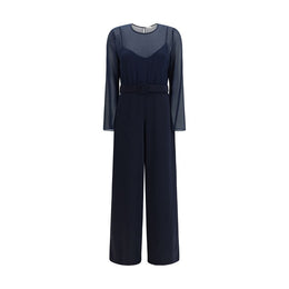 P.A.R.O.S.H. Blue Polyester Jumpsuit