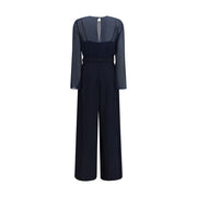 P.A.R.O.S.H. Blue Polyester Jumpsuit