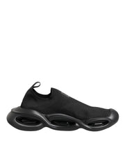 Dolce & Gabbana Black Slip On Wave Low Top Sneakers Shoes
