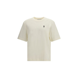 Ami Paris Beige Cotton T-Shirt