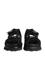 Dolce & Gabbana Black Logo Detailed Men Chunky Sandals Shoes