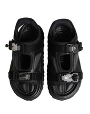 Dolce & Gabbana Black Logo Detailed Men Chunky Sandals Shoes