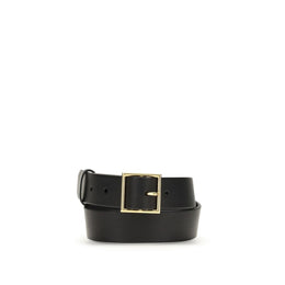 Gabriela Hearst Black Leather Regular Belt