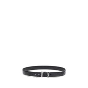Saint Laurent Black Calf Leather Bos Taurus Regular Belt