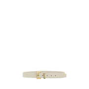 Saint Laurent White Calf Leather Bos Taurus Regular Belt