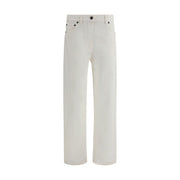 The Row White Cotton Straight-Leg Jeans
