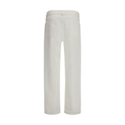 The Row White Cotton Straight-Leg Jeans