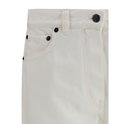 The Row White Cotton Straight-Leg Jeans