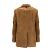 Thom Browne Beige Calf Leather Bos Taurus Coat