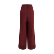 Brunello Cucinelli Bordeaux Wool Casual Pants