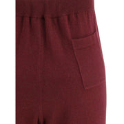 Brunello Cucinelli Bordeaux Wool Casual Pants