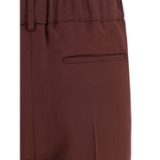 Brunello Cucinelli Bordeaux Acetate Casual Pants