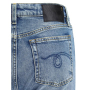 R13 Blue Cotton Flared Jeans
