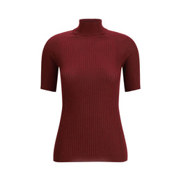 SA SU PHI Bordeaux Cashmere Top