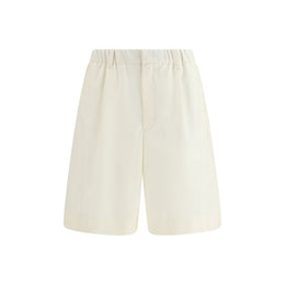 LAMINAR Beige Polyester Bermuda Shorts