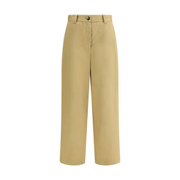 Khaite Beige Cotton Casual Pants