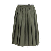Prada Bicolor Polyester Midi Skirt