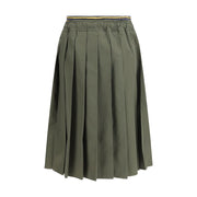Prada Bicolor Polyester Midi Skirt