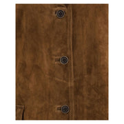 Salvatore Santoro Brown Calf Leather Bos Taurus Coat