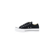 Converse Black Fabric Platform Sneakers
