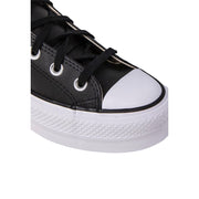 Converse Black Polyethylene Platform Sneakers