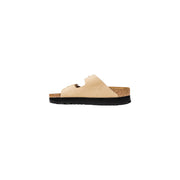 Birkenstock Beige Synthetic Platform Sandals