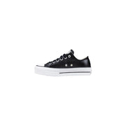 Converse Black Leather Low Top Sneakers