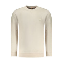 Hugo Boss Beige Cotton Men Sweatshirt