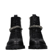 Jimmy Choo Black Leather Ankle Boots