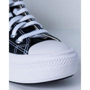 Converse Black Cotton Platform Sneakers