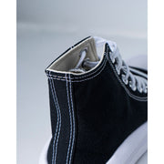 Converse Black Cotton Platform Sneakers