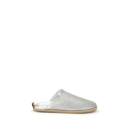 Forte_Forte Silver Calf Leather Bos Taurus Mules