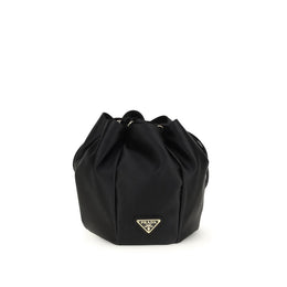 Prada Black Silk Backet Bag