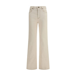 Burberry Beige Cotton Bootcut Jeans