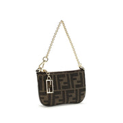 Fendi Brown Fabric Shoulder Bag