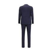 Lardini Blue Fleece Wool Two-Piece Suit