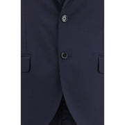Lardini Blue Fleece Wool Two-Piece Suit