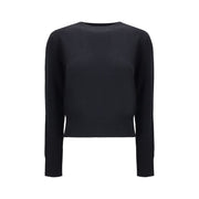Ami Paris Black Merino Wool Sweatshirt