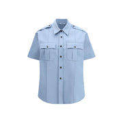 Prada Blue Cotton Shortsleeve Shirt