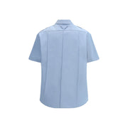 Prada Blue Cotton Shortsleeve Shirt